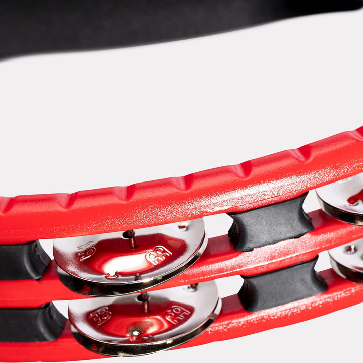 Meinl Percussion TMT1R Tambourine (ABS-Plastik) mit Stahlschellen (2-reihig) - Handmodell, rot