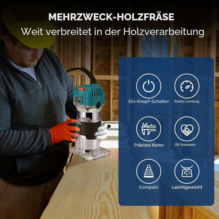 800W 6.5 amp Holzschneider Stabil Handheld Einstellbare Geschwindigkeit 2000-31000 U/min Kompaktes H