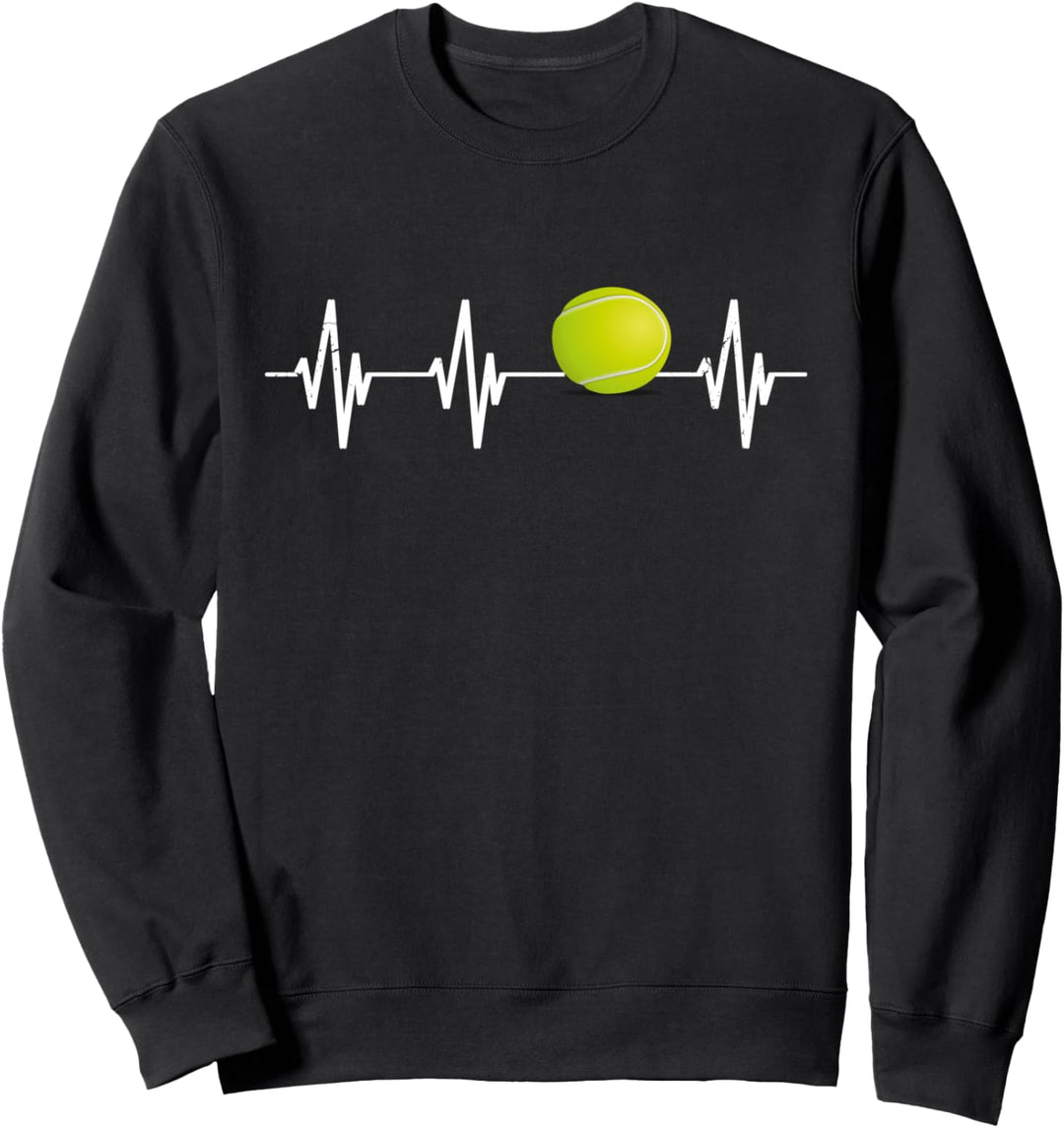 Tennis ball heartbeat tennis player heart rate gift Sweatshirt