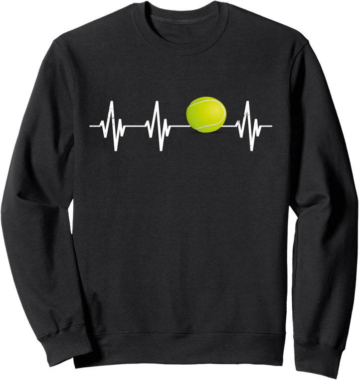 Tennis ball heartbeat tennis player heart rate gift Sweatshirt