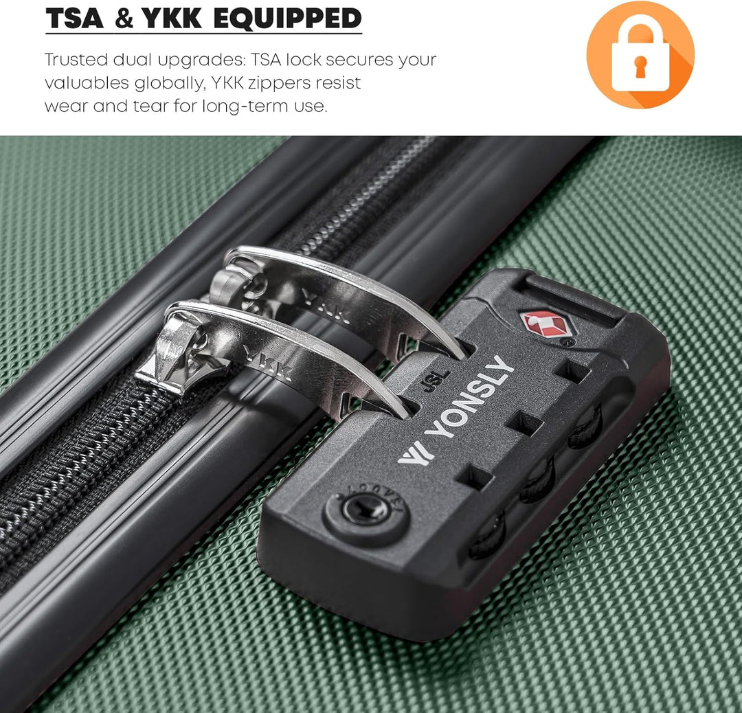 Premium Reisekoffer TSA-Schloss,YKK-Reissverschluss Hartschalen-Koffer Trolley Kabinenkoffer Rollkof