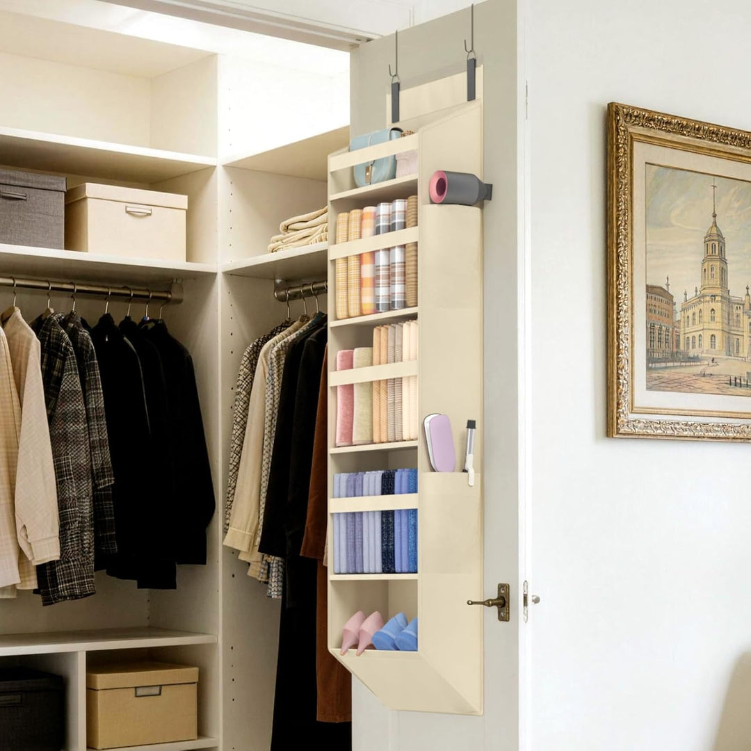 Lifewit Türorganizer Hängeorganizer, 5 Regal klar Fenster hängende Lagerung mit 4 Mesh Seitentaschen