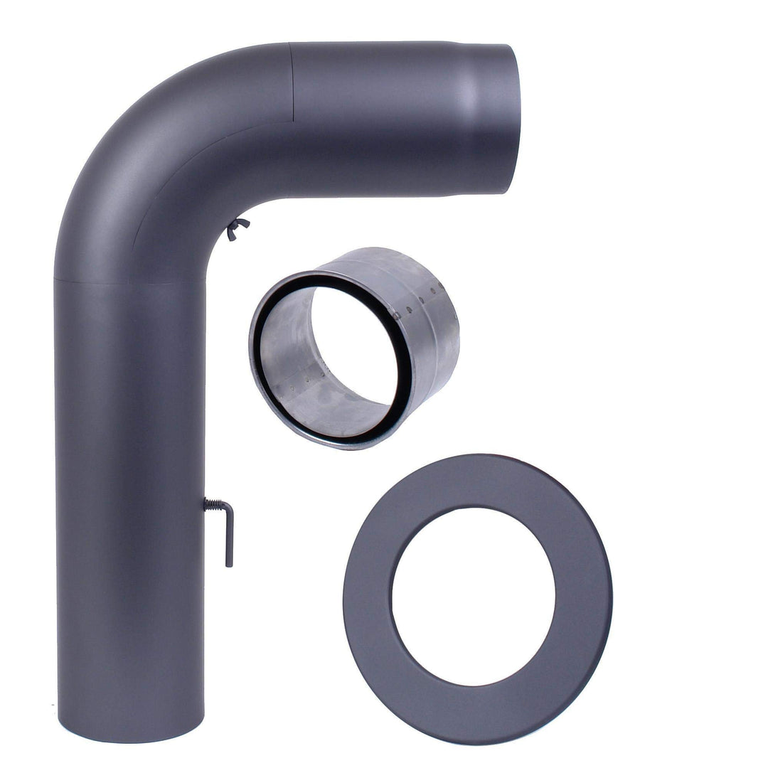 Rauchrohr Ø150mm Rohrset gezogen gussgrau Ofenrohr Kaminrohr, Rohrset gezogen Gussgrau