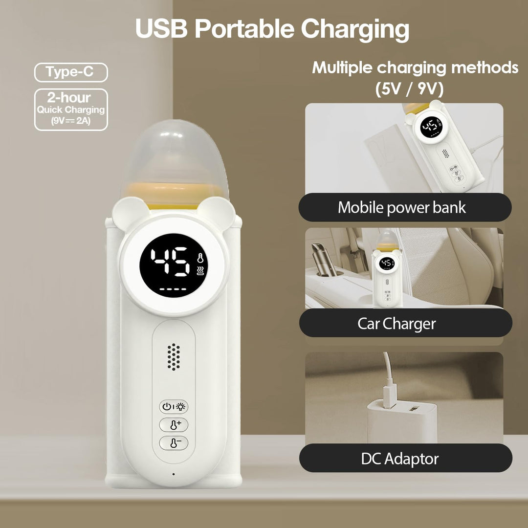 Cozytots Flaschenwärmer Baby Unterwegs Matchild Flaschenwärmer to go akku USB Thermoskanne mit tempe