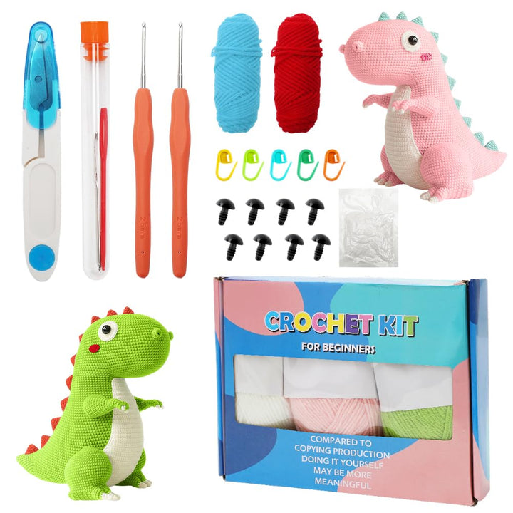 Tutamaz Häkelset für Anfänger,Häkel-Starter-Kits,Tiere Häkeln Set Crochet Kit mit Video Anleitung Hä