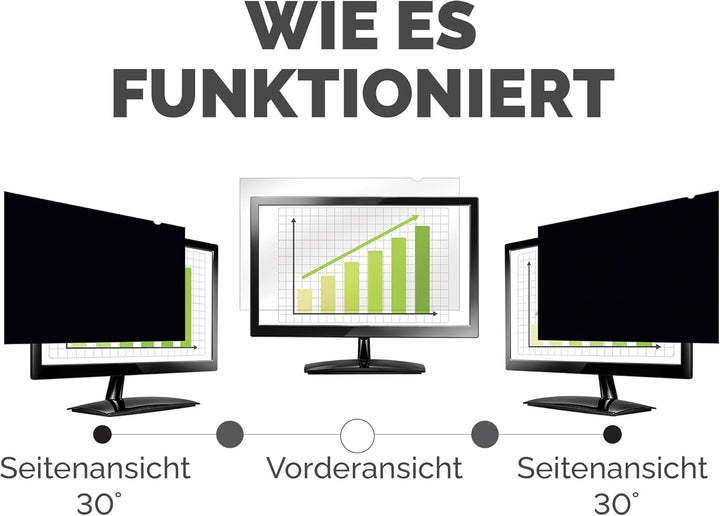 Fellowes PrivaScreen Blickschutzfilter für Laptop und Monitor-Widescreen 60,9 cm (24 Zoll) 16:9 24.0