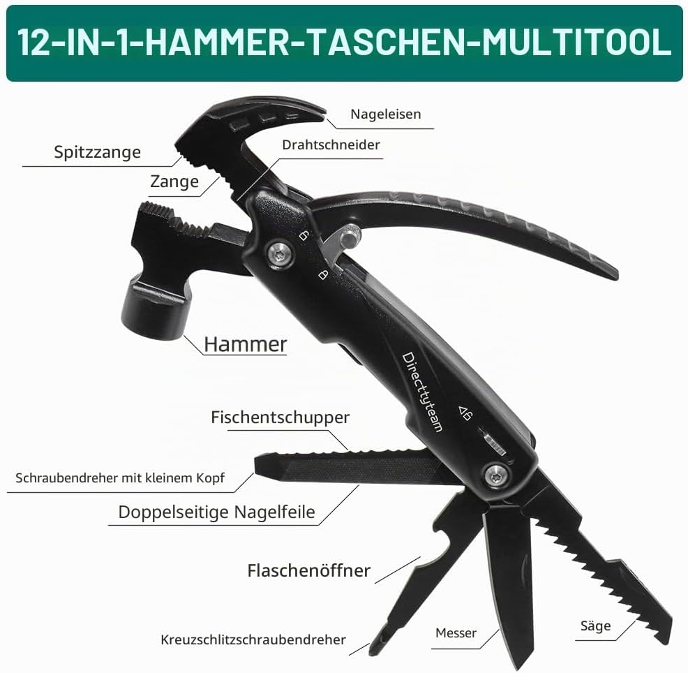 Kleine Geschenke Adventskalender Füllung 12 in 1 Multitool Camping Zubehör, Schneeflocken MultiTool,