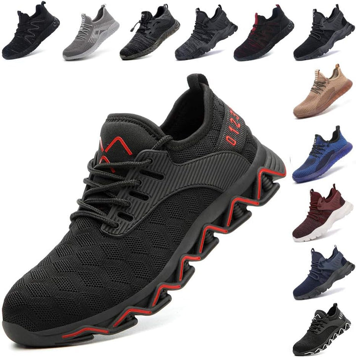 Hitmars Sicherheitsschuhe Herren Frauen Arbeitsschuhe Baustellen Schutzkappe Stahl Stiefel Sneaker T