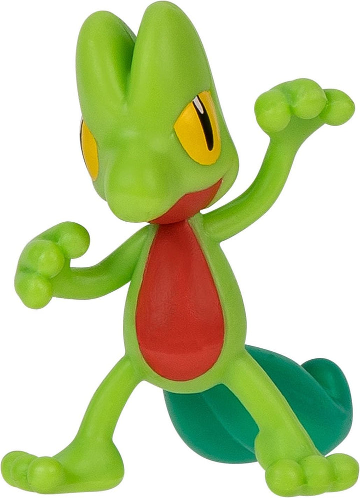 Pokémon PKW3165 - Surprise Attack Game - Pikachu vs. Geckarbor, offizielles Spielset mit Figuren