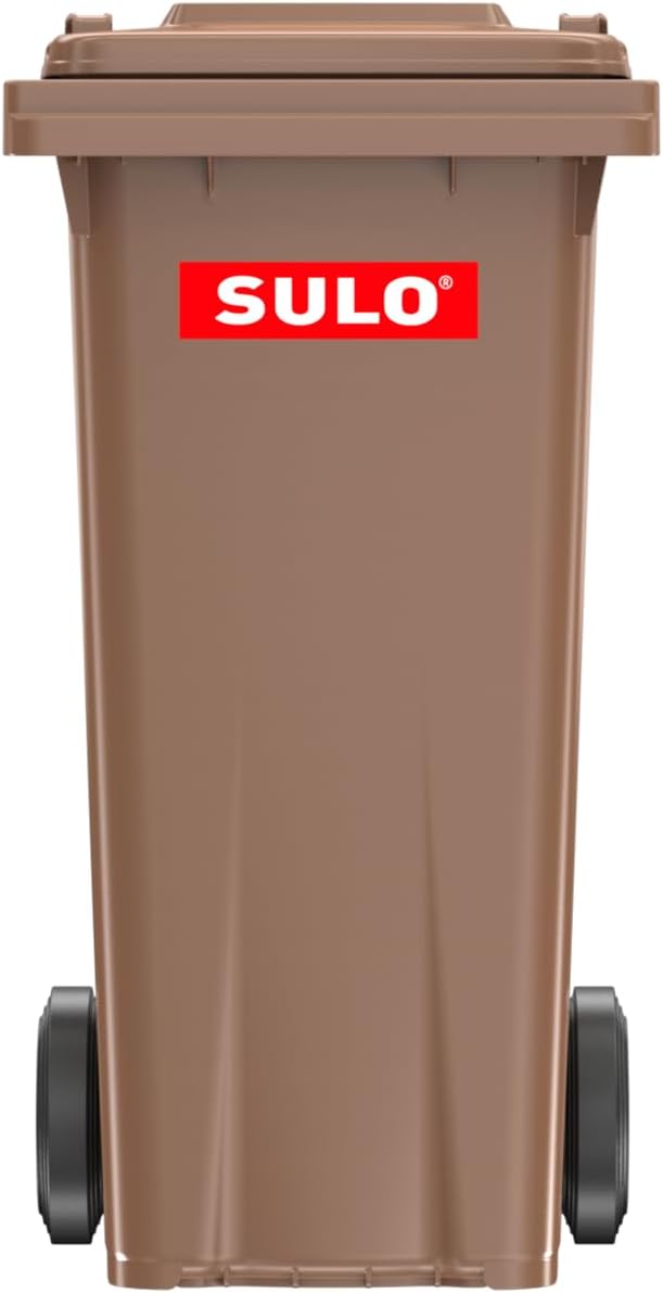 Müllbehälter, Inhalt 120 Liter, braun