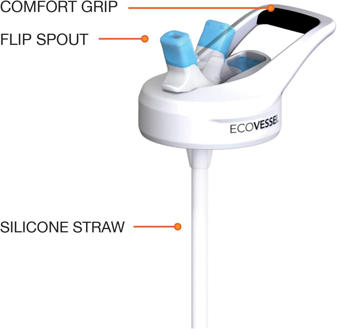 EcoVessel Summit-24oz/709ml Dreifach isolierte Heiss- oder Kalttrinkflasche aus Edelstahl, Aqua Bree