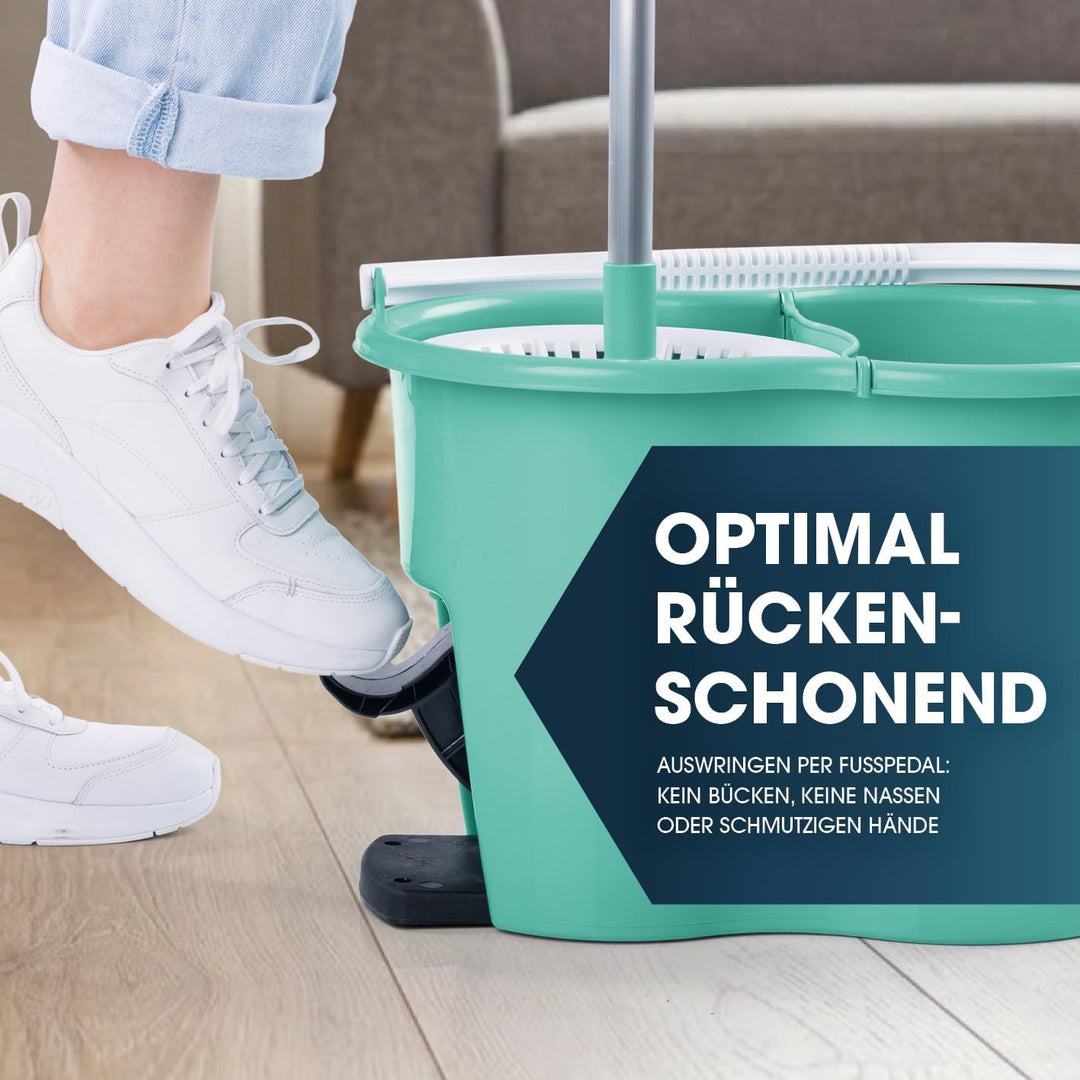 CLEANmaxx Power-Wischmopp mit Zwei-Kammer-Filtersystem | Designed in Deutschland - Schmutzwasser wir