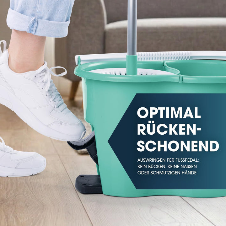 CLEANmaxx Power-Wischmopp mit Zwei-Kammer-Filtersystem | Designed in Deutschland - Schmutzwasser wir