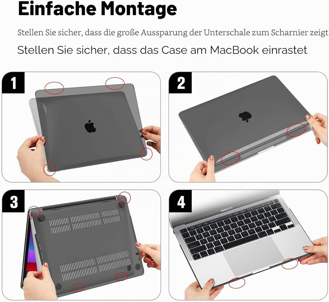 Fintie Hülle Kompatibel mit MacBook Pro 13 (2016-2022) A2338(M2/M1)/A2289/A2251/A2159/A1989/A1706/A1