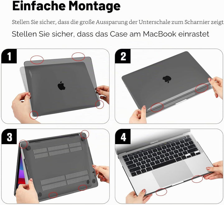 Fintie Hülle Kompatibel mit MacBook Pro 13 (2016-2022) A2338(M2/M1)/A2289/A2251/A2159/A1989/A1706/A1