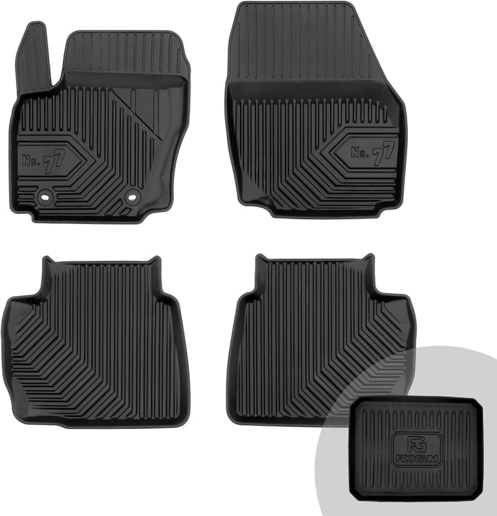 FROGUM No.77 Gummimatten Ganzjahresset von Auto Fussmatten Autofussmatten für Ford Mondeo IV 2007-20