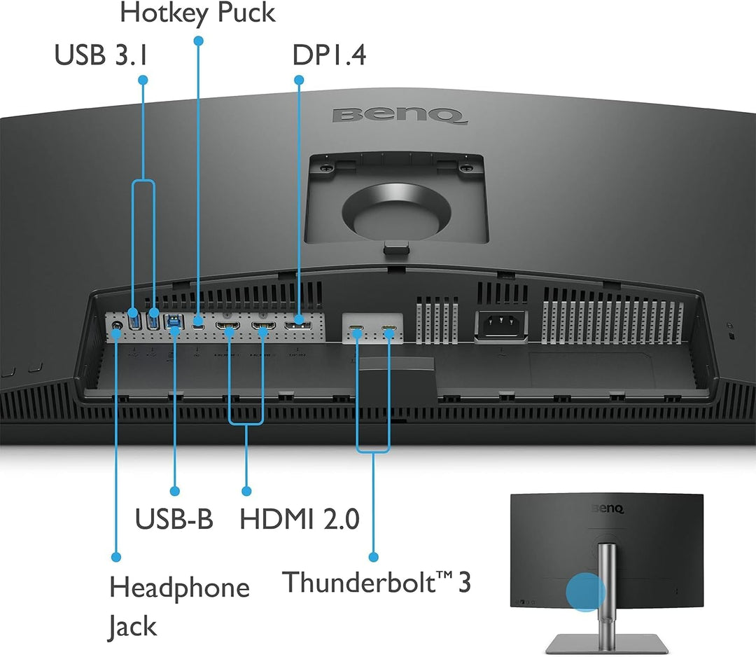 BenQ PD2725U Designer Monitor (AQCOLOR Technology, 27 Zoll, 4K UHD, P3 Wide Color, Thunderbolt 3, Di
