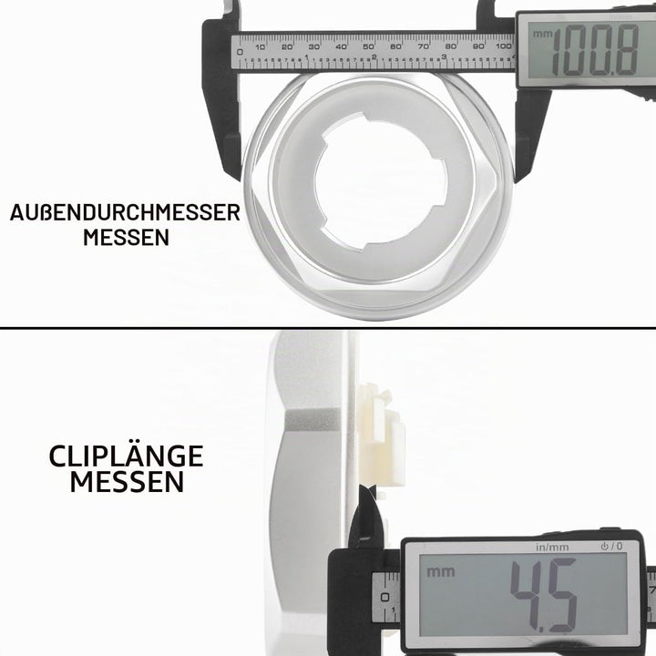 RhinoTuning 4 Stück Radnabenkappen für BBS Nabendeckel OD 100,8 mm ID 53,7 mm, Silber Radnabenabdeck