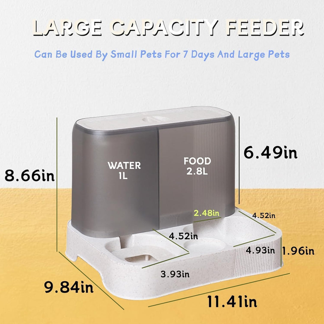 kathson automatischer Futter- und Wasserspender für Katzen, Futterspender für Katzen mit grosser Kap