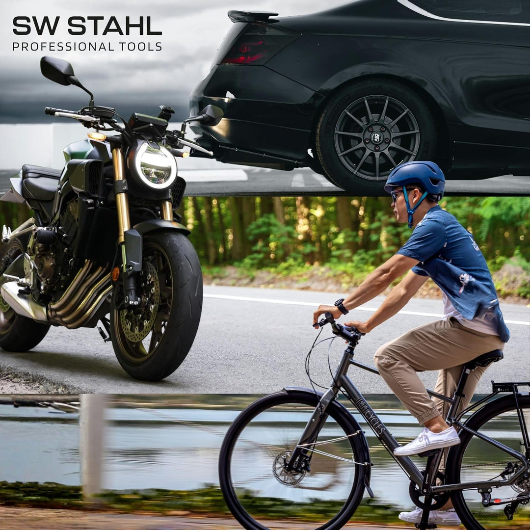 SW-Stahl 03809L Profi Drehmomentschlüssel 1/4 Zoll 5-25 Nm I Rechts-und Linksanzug I Doppelskala FT-