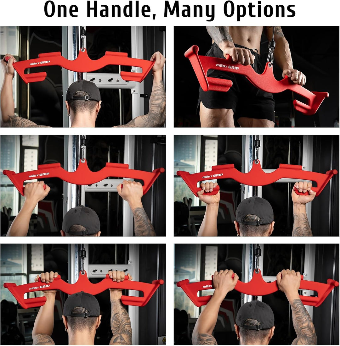 Latzugstange Set mit 8 Ergonomischen Griffen, Dreieckige Stabilität Latzug Griff für Das Training de