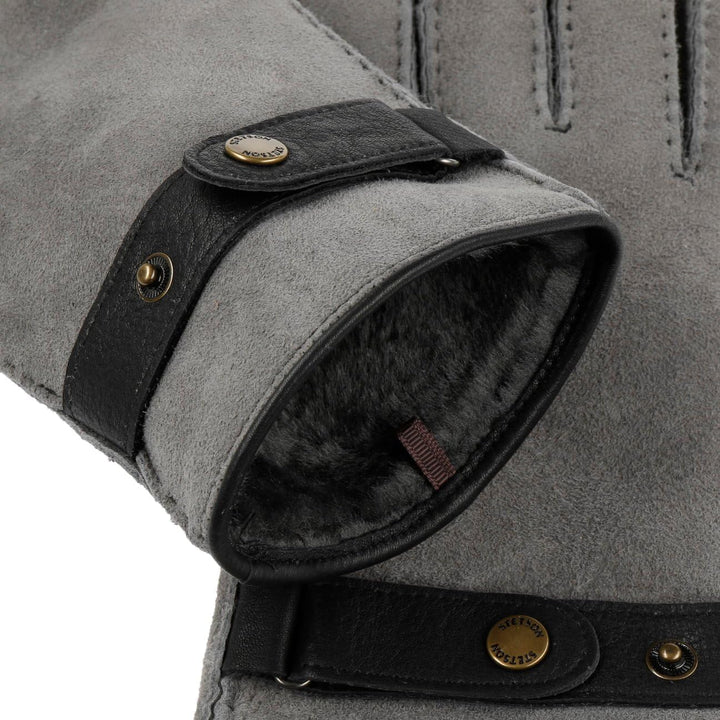 Stetson Deerskin Lambswool Handschuhe Fingerhandschuhe Herrenhandschuhe Lederhandschuhe Herren - mit