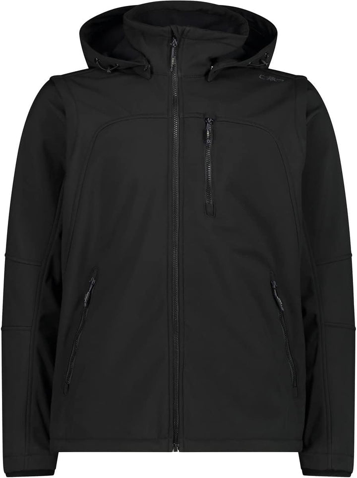 CMP – Man Jacket Snaps Hood With Detachble Sleeves 56 Schwarz, 56 Schwarz