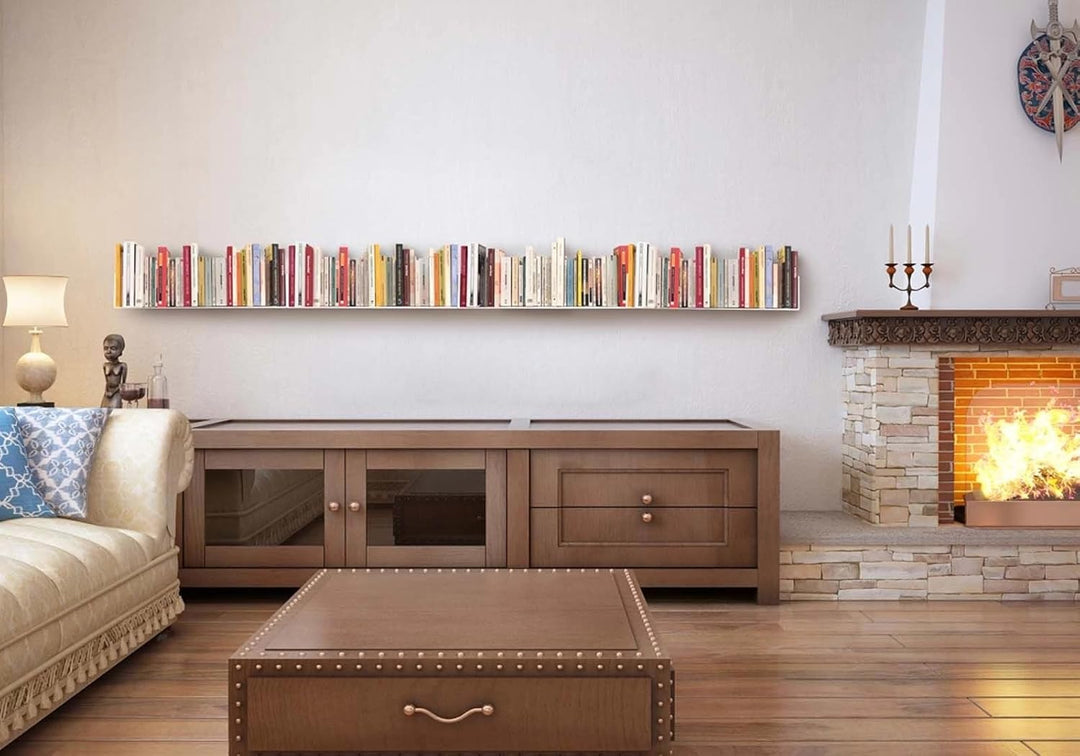 TEEbooks - CD und DVD Regal - 6er Set - Stahl - WEIss - 60x15x15cm Weiss Set mit 6 Regalen Einzigart