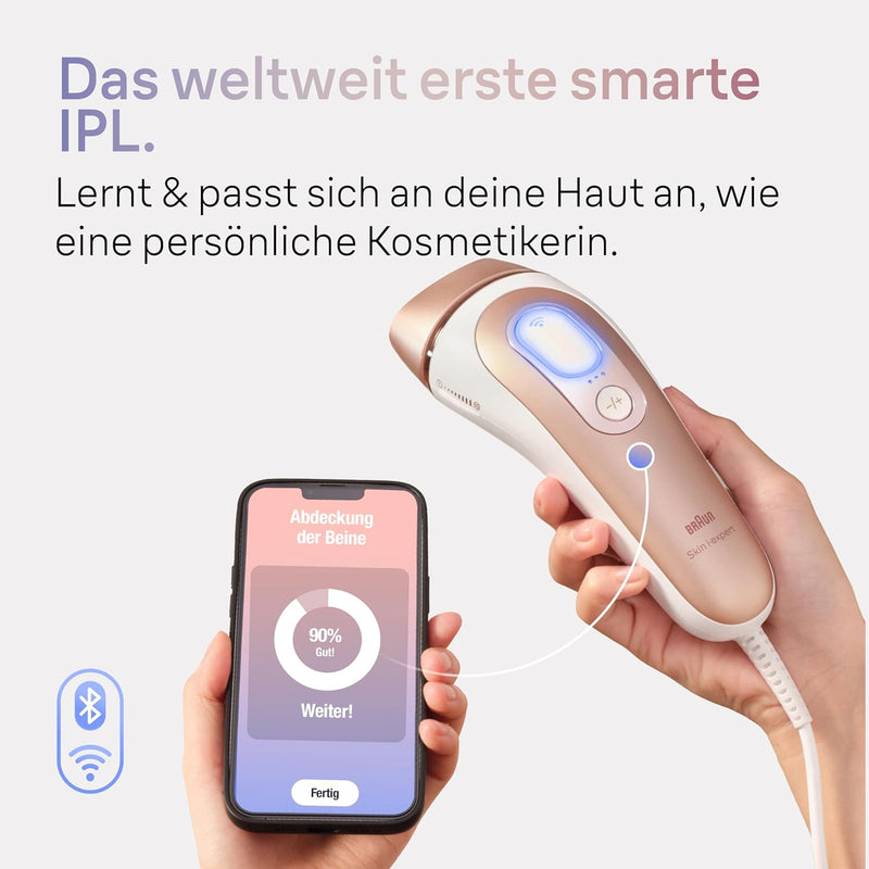 Braun Smart IPL Skin i·expert, Haarentfernung für zu Hause, Gratis App, Aufbewahrungstasche, Venus R