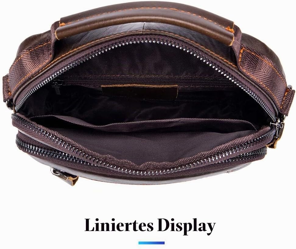 Herren Schultertaschen business Freizeit Henkeltaschen echtleder vintage Handtaschen Einheitsgrösse