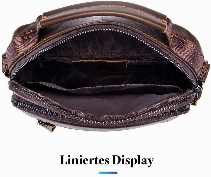 Herren Schultertaschen business Freizeit Henkeltaschen echtleder vintage Handtaschen Einheitsgrösse