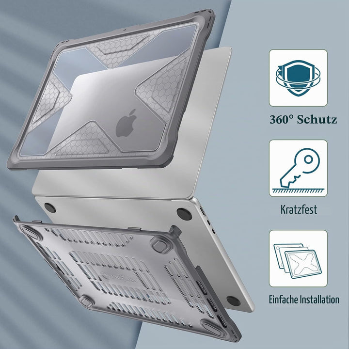 Fintie Hülle Kompatibel mit MacBook Air M5 M4 M3 M2 13.6" (2026-2022) A3449 A3240 A3113 A2681- Ganzk