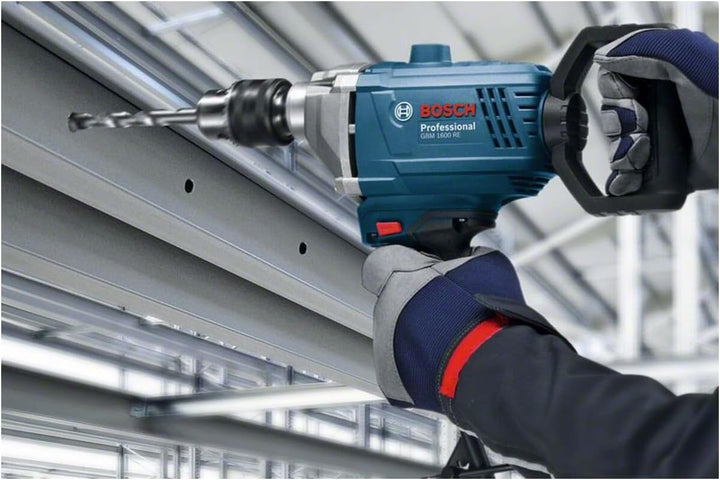 Bosch Professional Bohrmaschine GBM 1600 RE (mit 360° drehbarer D-Griff, Zusatzhandgriff, 850 Watt,