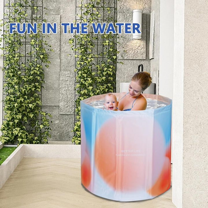 Sinbide Badewanne Faltbare Badewanne für Erwachsene Tragbare faltbare Kinderbadewanne Geeignet für S