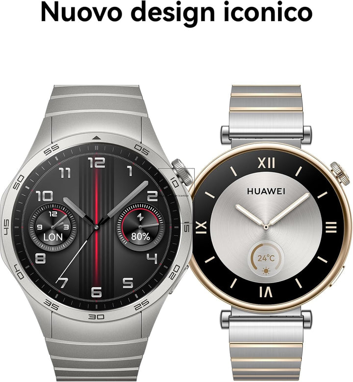 HUAWEI Watch GT 4 41mm, GPS, iOS & Android, Stainless Steel Case, Smartwatch, Bis zu 7 Tage Akkulauf