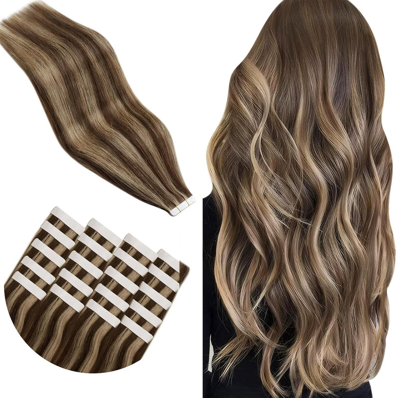 Hetto Braun Tape in Extensions Echthaar Tape in Haar Extensions Remy Menschlichs Haar Tape in Extens