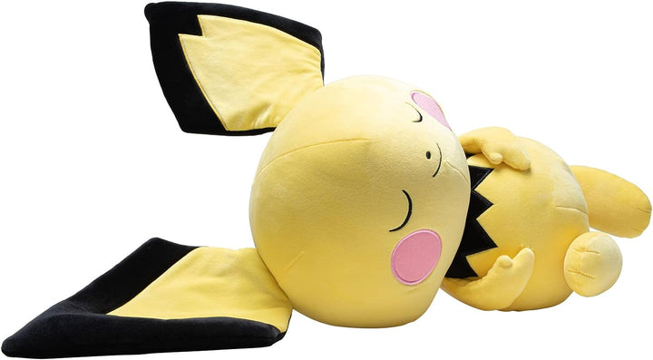 Pokémon PKW3113 - 45cm Schlafendes Plüsch - Pichu, offizielles Pokémon Plüsch, Pichu