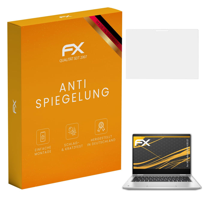 atFoliX Displayfolie kompatibel mit HP ProBook X360 435 G7 Schutzfolie, entspiegelnde und stossdämpf