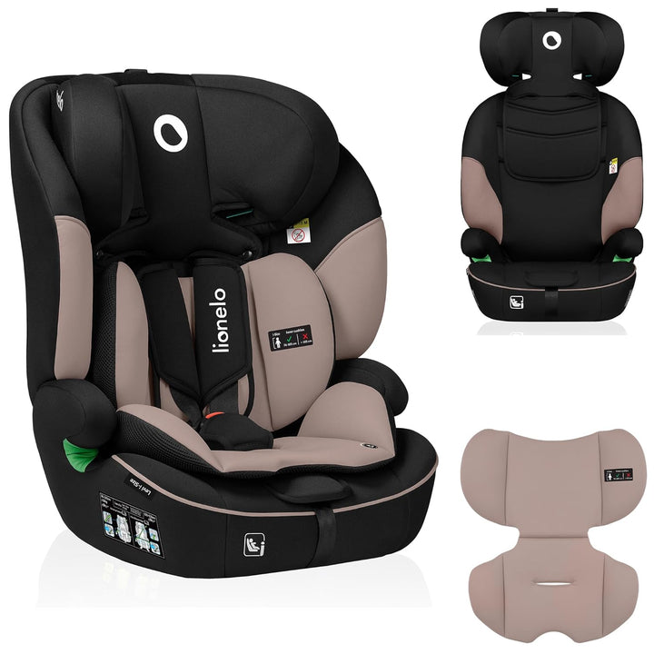 LIONELO LEVI I-SIZE 76-150 cm Kinderautositz, Gruppe 1 2 3, Seitenschutz, 10 Grad Kopfstützenverstel