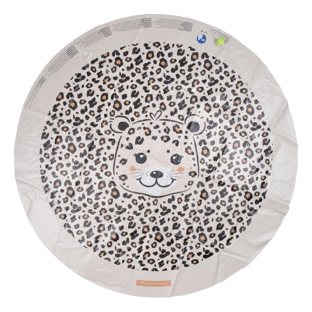SWIM ESSENTIALS Tapis Aquatique Arroseur 150 Cm - Léopard Beige