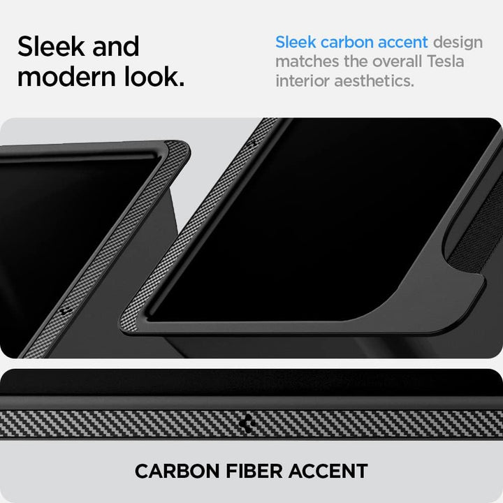 Spigen Tesla Model Y 2023-2021 Hintere Mittelkonsolen Aufbewahrungsbox Für Tesla Model Y – Carbon Ed
