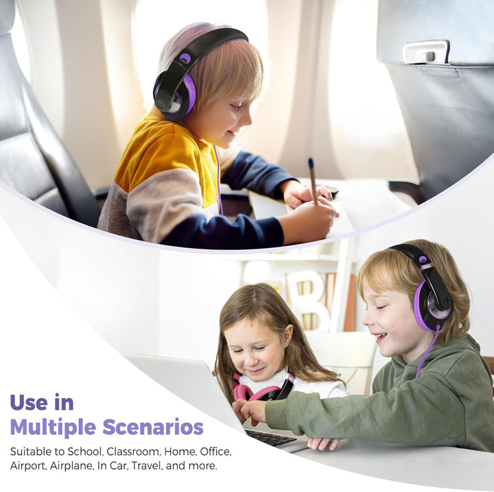 RockPapa Comfort Kinder Kopfhörer für Schule Jungen, Kopfhörer Kinder mit Kabel, Einstellbar, Stereo
