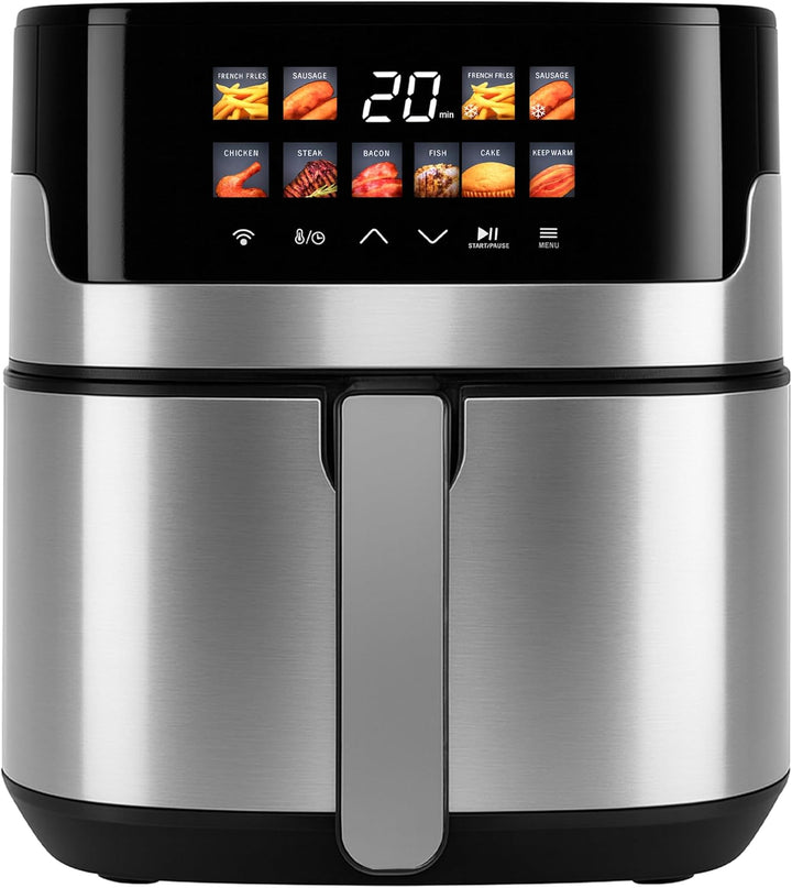 Retoo Heissluftfritteuse 6,5L - Airfryer mit Antihaftbeschichtung, 10-in-1-Funktionen, Touchscreen,