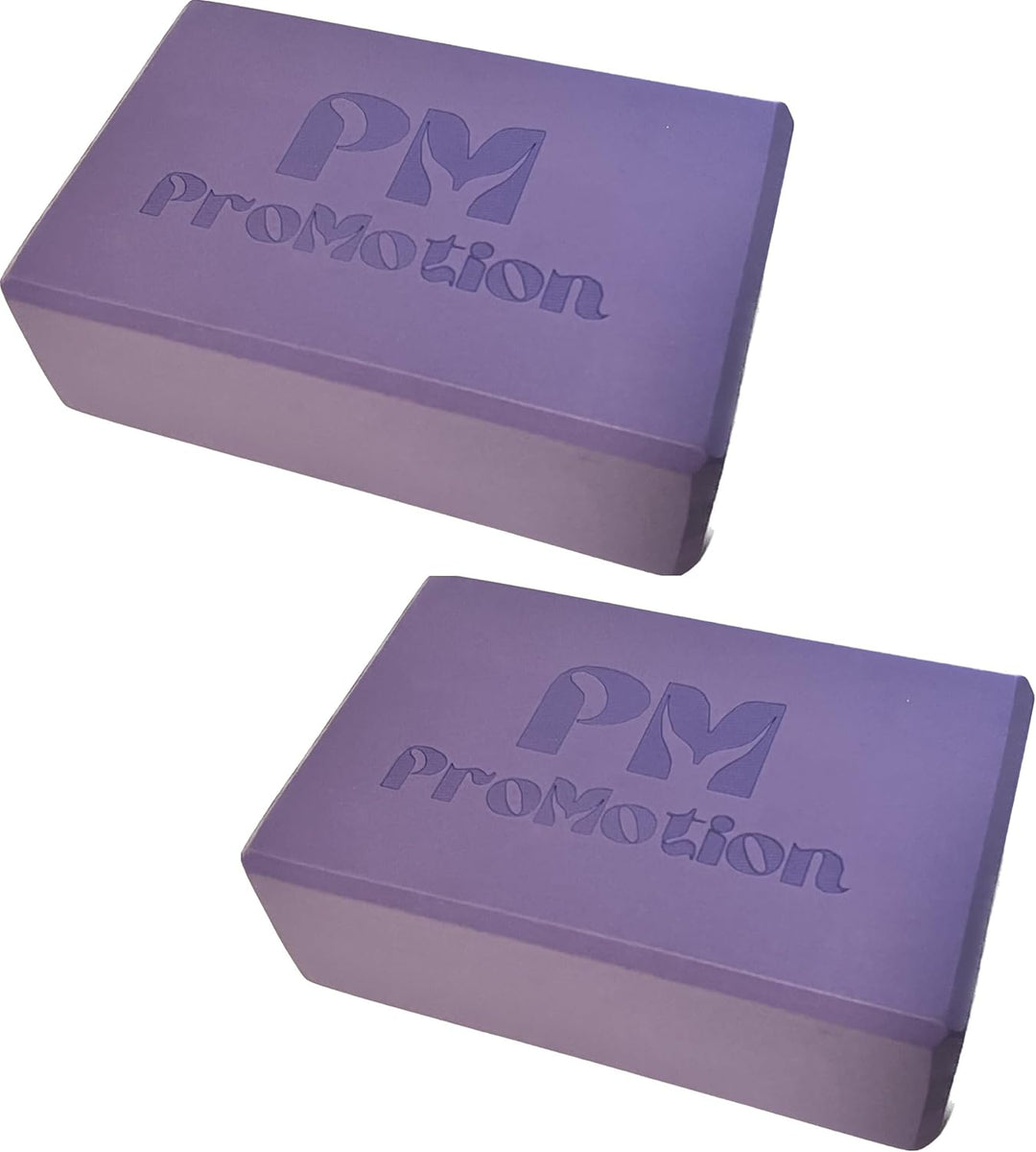 PM ProMotion Yoga Blöcke 2er Set aus Eva Schaumstoff 190g Yogaklotz Yoga oder Pilates Meditiation Fi