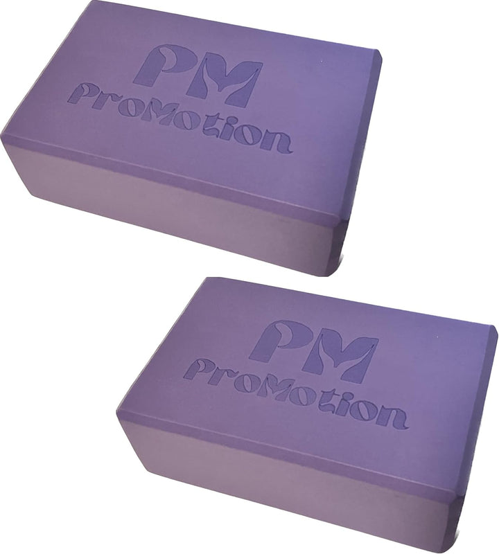 PM ProMotion Yoga Blöcke 2er Set aus Eva Schaumstoff 190g Yogaklotz Yoga oder Pilates Meditiation Fi