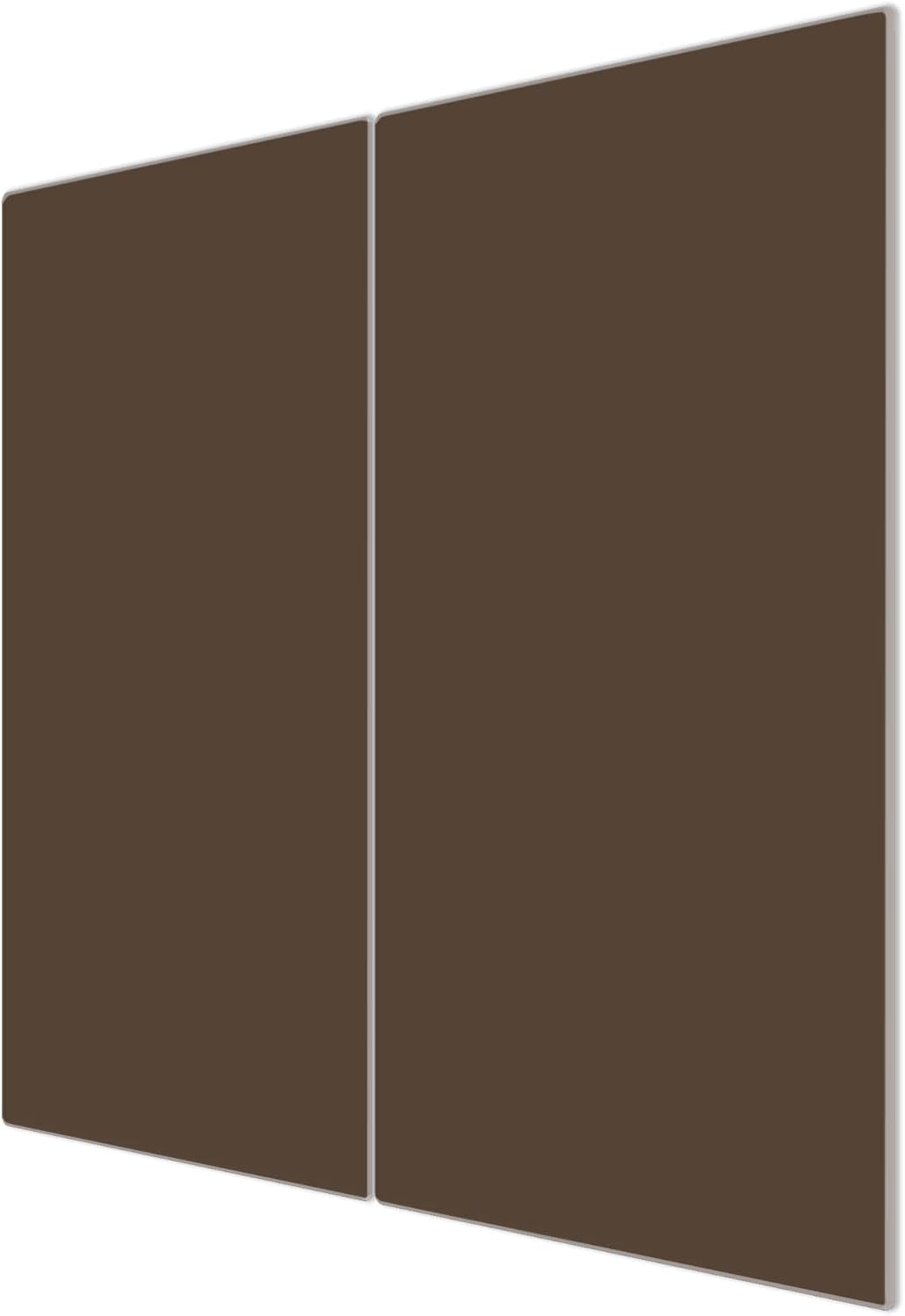 banjado® Herdabdeckplatte Glas 2-teilig je 30x52 cm/Schneidebrett Herdabdeckung mit Motiv Schokobrau