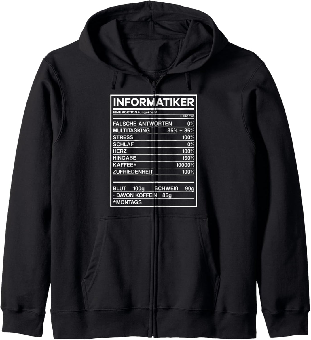 Eine Portion Informatiker Beruf Informatik Job PC Geschenk Kapuzenjacke