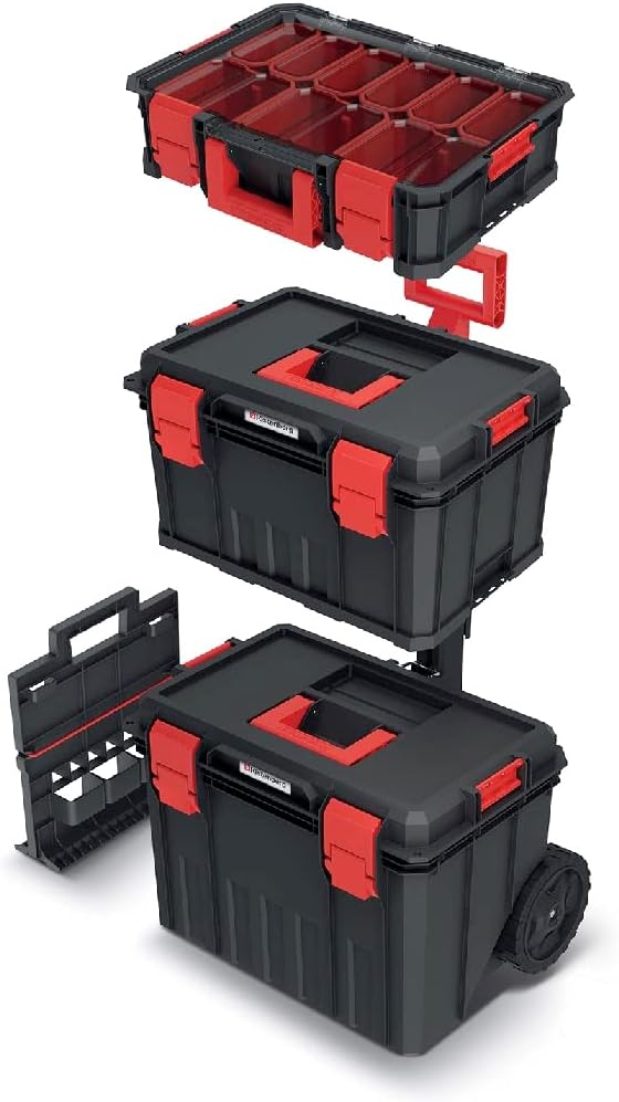 Kreher XL Werkzeugtrolley, Werkstattkoffer Set, Werkstattwagen Set 4 in 1! BxTxH: 53 x 35,5 x 82,5 c