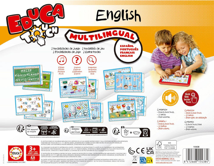 Educa Touch Junior Lernspiel für Kinder, Mehrfarbig (15438) Englisch, Englisch