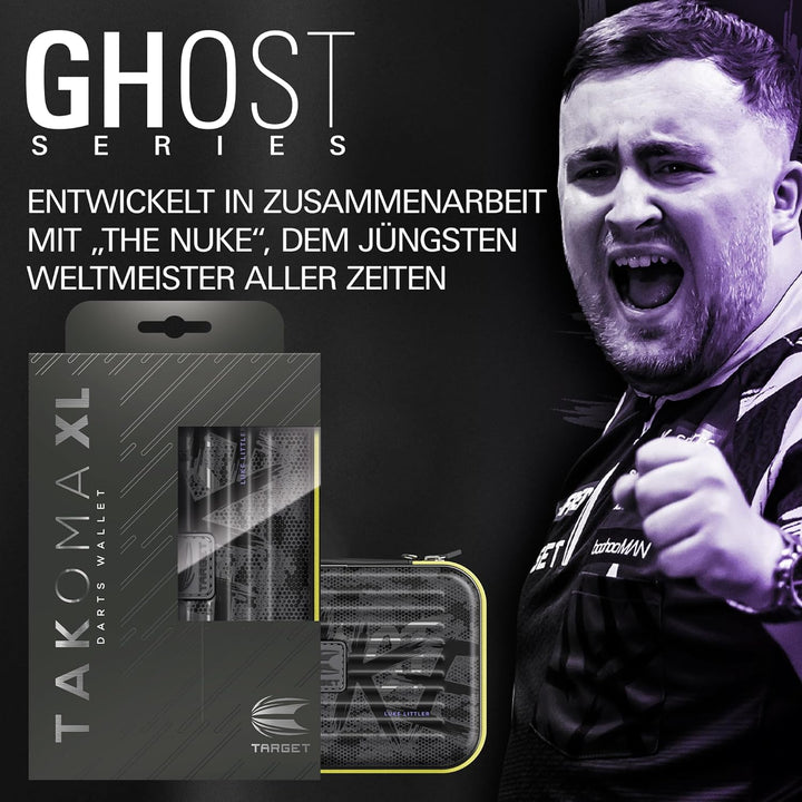 Target Darts Luke Littler Ghost Series XL Takoma Wallet Regular – Dartkoffer schwarz/weiss | „The Nu